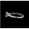 Image 3 : 14KT White Gold 0.95 ctw Oval Cut Fancy Brown Diamond Solitaire Ring