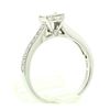 Image 3 : 14k White Gold 0.79 ctw Illusion Solitaire Princess Cut Diamond Engagement Ring