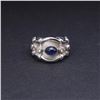 Image 1 : Heavy 18k White Gold Sapphire & Diamond Ring