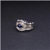 Image 2 : Heavy 18k White Gold Sapphire & Diamond Ring