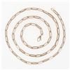 Image 4 : NEW 14k Rose Gold 30" Long Polished Oval Paperclip Cable Link Chain Necklace