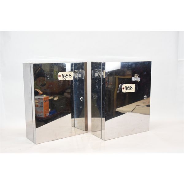2 Stainless Steel Cabinets