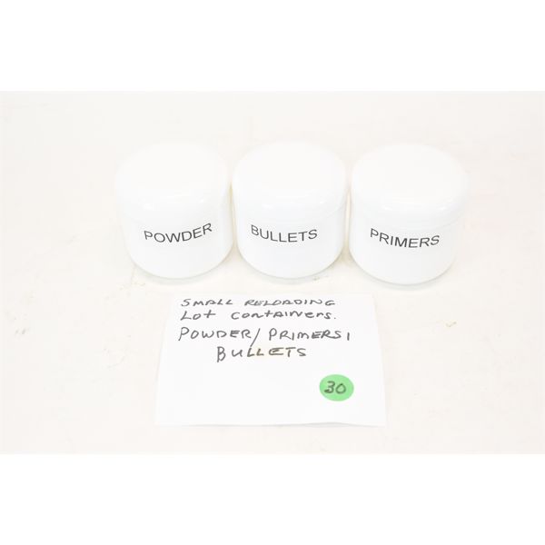 3 Small Reloading Containers for Power, Bullets, & Primers ...