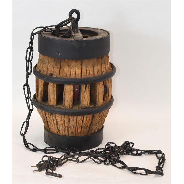 Antique Wagon Hub Lamp
