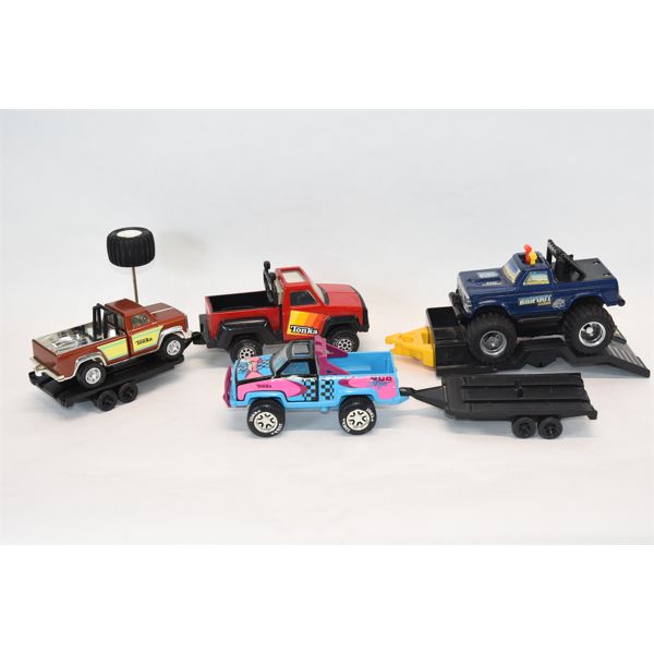 Box Lot 1980s Tonka Trucks/Trailers