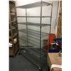 Image 3 : 7 TIER CHROME FINISH METRO STYLE MOBILE RACK ( APPROX. 4'W X 1.5'D X 7'H )