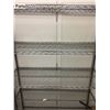 Image 2 : 5 TIER CHROME FINISH METRO STYLE MOBILE RACK ( APPROX. 4'W X 1.5'D X 7'H )