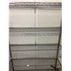 Image 2 : 5 TIER CHROME FINISH METRO STYLE MOBILE RACK ( APPROX. 4'W X 1.5'D X 7'H )