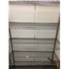 Image 2 : 5 TIER CHROME FINISH METRO STYLE MOBILE RACK ( APPROX. 4'W X 1.5'D X 7'H )