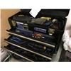 Image 3 : KOBALT BLACK 3 DRAWER PORTABLE TOOL CHEST WITH CONTENTS & ASSORTED SHOP TOOLS