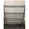 Image 2 : 5 TIER CHROME FINISH METRO STYLE MOBILE RACK ( APPROX. 4'W X 1.5'D X 7'H ) *CONTENTS NOT INCLUDED*