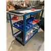 Image 2 : BLUE METAL 4 WHEEL MOBILE WORK CART WITH MISCELLANEOUS