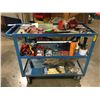 Image 2 : BLUE METAL 4 WHEEL MOBILE WORK CART - *CONTENTS NOT INCLUDED*