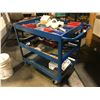 Image 2 : BLUE METAL 4 WHEEL MOBILE WORK CART - *CONTENTS NOT INCLUDED*