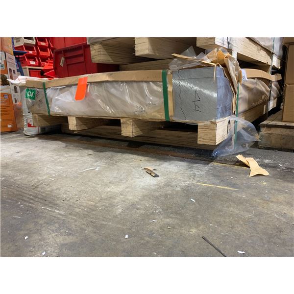 PALLET OF ALUMINIUM STOCK SHEET MATERIAL - EACH SHEET  48  X 96  X 4MM THICK