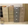 Image 1 : GROUP OF 4 - 4 DRAWER OFFICE FILING CABINETS