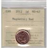 Image 1 : Canada Small Cent; Red, 2012 Magnetic ICCS MS67