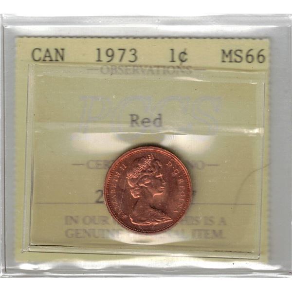 1973 Canada Small Cent; Red, PCCS MS66, PCCS (Professional Coin Certification System)