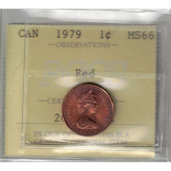 1979 Canada Small Cent; Red, PCCS MS66, PCCS (Professional Coin Certification System)