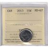 Image 1 : 2013 10¢ ICCS MS-67