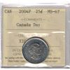 Image 1 : 2004P 25¢ Canada Day; Bullwinkle ICCS MS-67