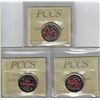 Image 2 : 2009 Moment 1(Raised 2),2, and 3, 25¢ 3pcs PCCS (Professional Coin Certification System)