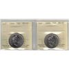 Image 1 : 1999 50¢ ICCS MS-65, 2000 50¢ ICCS MS-65, 2pcs