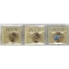 Image 2 : Lot of 3 x 2022 $1  MS64-66 PCCS (Professional Coin Certification System)