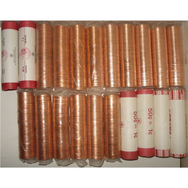 Lot of 21 small cent roll 2001 to 2012