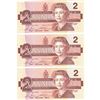 Image 1 : 3 x Consecutive 1986 $2 notes, all crisp uncirculated