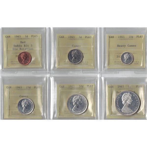 1965 Complete graded set PL65-67 PCCS (Professional Coin Certification System)