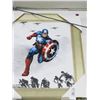 Image 1 : Framed Super Heros Art Captain America - 20 x 24