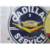 Image 1 : Cadillac Authorized Service Metal Double Sided Vintage Sign - 40" Diameter