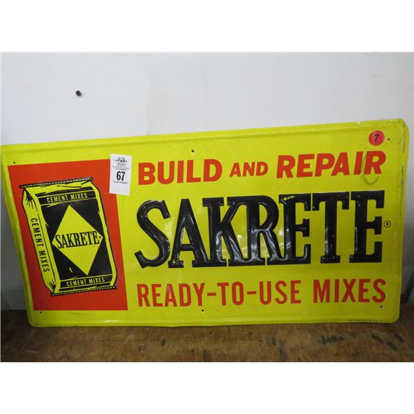 Sakrete Tin Advertising Sign