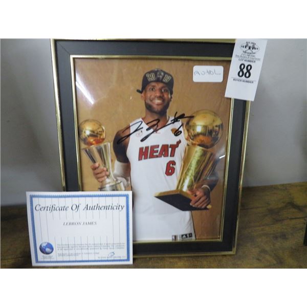 Lebron James Autographed Photo w/COA