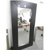 Image 1 : Contemporary Black Framed 6' Full Length Mirror, Grey Trimmed 24 x 30 Mirror -