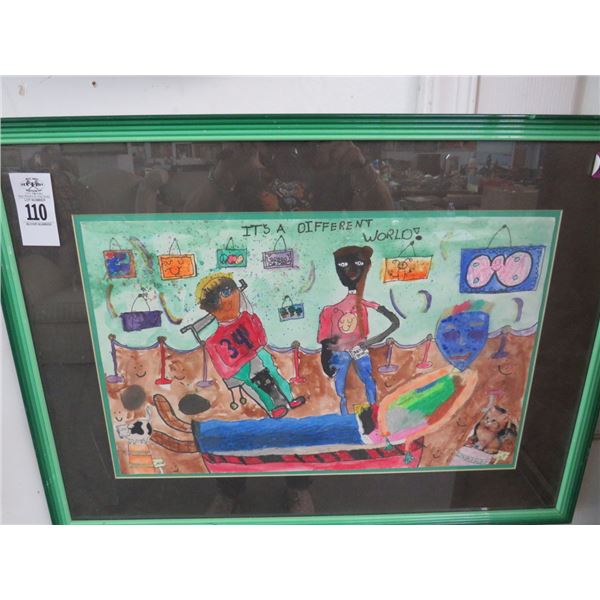 Framed Art  "It's A Different World" - 18 x 24