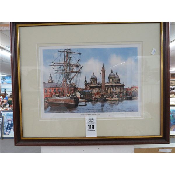 Framed Art Princess Dock Artist Signed - 18 x 20