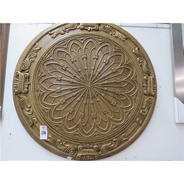 Large Ornate Round Charger 30  Diameter