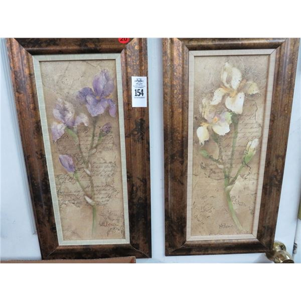 2-Floral Inspirational Wall Art - 2 X $