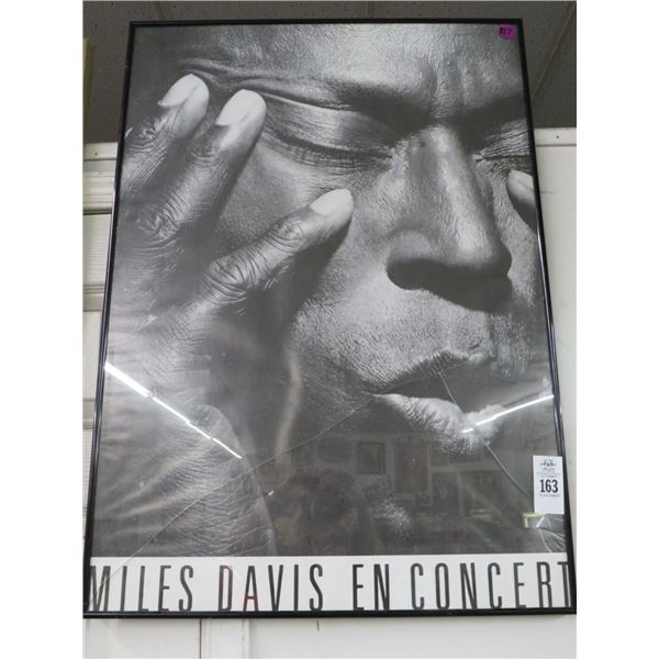 Miles Davis Concert Poster Framed is Cracked