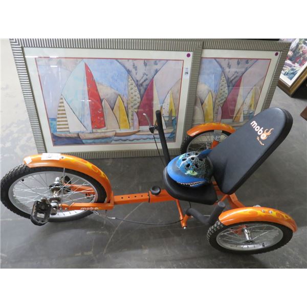 Tri Tone MOBO 3 Wheel Bike w/Helmet