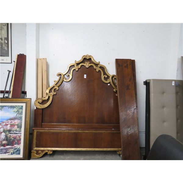 Ornate Mahogany King Bed