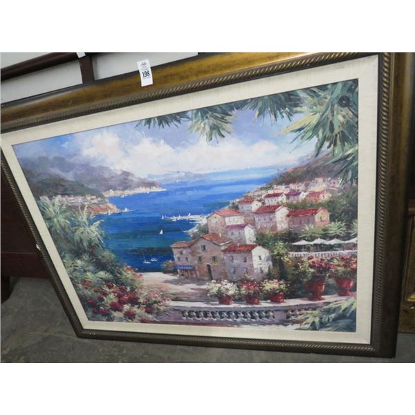 Tropical Harbor Seascape Framed - 36 x 40