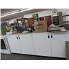 Image 3 : 4-White & Oak Style Formica Locking Cabinet - 4 X $