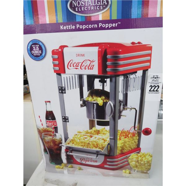 Nostalgia Coca Cola Popcorn Popper