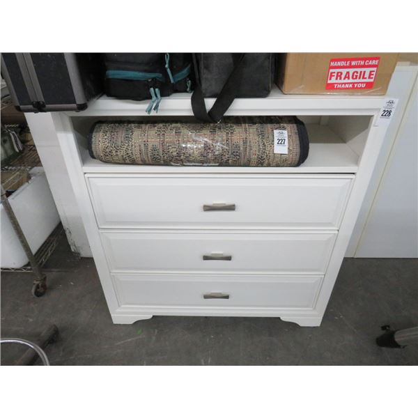 White 3 Drawer Dresser w/Chubby Storage