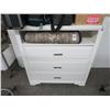 Image 1 : White 3 Drawer Dresser w/Chubby Storage