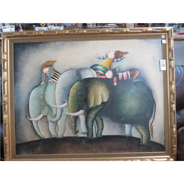 Riding The Elephants Signed Boulanger