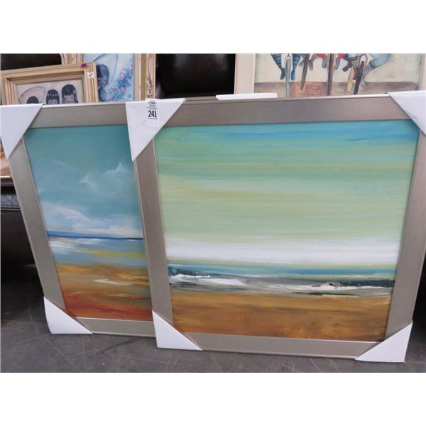 2-Framed Seascape On Board - 2 X $